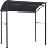 Nadstrešnica za roštilj 215 x 150 x 220 cm antracit čelična | shoptok.hr