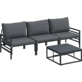 vidaXL Vrtna sedežna garnitura 4 pcs Antracitna Jeklo | Shoptok.si