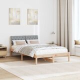  Okvir kreveta s uzglavljem Smeđa i svijetlo siva 120 x 190 cm | shoptok.hr
