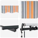  Skrovita tenda Šareni 400 × 300 cm Tkanina i Aluminij | Eponuda.ba