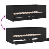  Dnevni krevet s ladicama crni 90 x 200 cm konstruirano drvo | shoptok.hr
