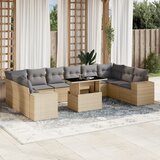 vidaXL 11-dijelni set vrtnih sofa od poliratana s jastucima bež | shoptok.hr