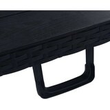  vrtni stol crni 180 x 75 x 72 cm HDPE imitacija ratana | shoptok.hr