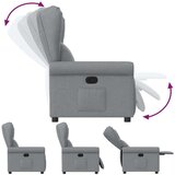  Naslonjač od tkanine svjetlosivi | shoptok.hr
