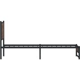 vidaXL Metalni okvir kreveta s uzglavljem smeđa boja hrasta 90x190 cm | shoptok.hr