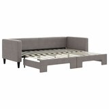  Dnevni krevet na razvlačenje smeđesivi 80 x 200 cm od tkanine | shoptok.hr