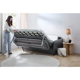 XORA ZOFA S POSTELJNO FUNKCIJO, temno siva tekstil, usnje | Shoptok.si