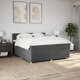  Krevet s oprugama i madracem tamnosivi 200 x 200 cm od tkanine | shoptok.hr