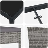  Set od 5 komada vrtlarskih stolica za blagovanje Siva Poli ratan | shoptok.hr