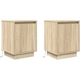  Noćni ormarići s LED svjetlima 2 kom boja hrasta 38x34x50 cm | shoptok.hr