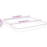  Kvadratna posuda za cvijeće 6 pcs Crna 21 x 21 x 2 cm Plastika | shoptok.hr