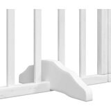 vidaXL Ograda za pse z vrati zložljiva 15 panelov bela 750 cm les | Shoptok.si