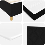  Postelja z vzmetnico z vzmetnico Črna 140 x 200 cm blago, (5000125990) | Shoptok.si