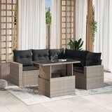 vidaXL 6-dijelni set vrtnih sofa od poliratana s jastucima svjetlosivi | shoptok.hr