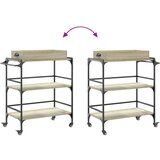  Kolica boja hrasta 81 5x41x92 5 cm konstruirano drvo | shoptok.hr