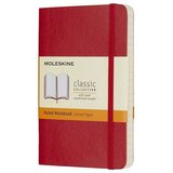Moleskine Žepna beležnica mehka platnica, škrlatno rdeča - črte | Shoptok.si