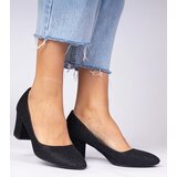 Gemre Black women's pumps with a fabric finish Surima Cene
