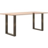 vidaXL Noge za blagovaonski stol U-oblik 2 kom Prirodni čelik 70 x (72-73) cm Čelik | shoptok.hr