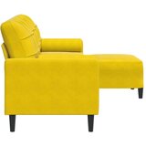  Trosjed s tabureom žuti 210 cm baršunasti | shoptok.hr
