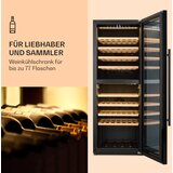 Klarstein Barossa 77 vinska vitrina, 48 cm, 77 steklenic, 2 coni, črna - | Shoptok.si