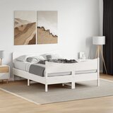 Furnova Posteljni okvir brez vzmetnice bel 135x190 cm trdna borovina, (21939681) Cene