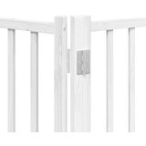 vidaXL Ograda za pse z vrati zložljiva 12 panelov bela 960 cm les | Shoptok.si