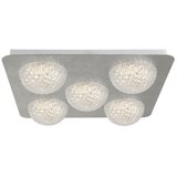 Searchlight Celestia Stropna svetilka s 5 LED lučkami - srebrni listi s prozornim akrilom, (22100907) | Shoptok.si