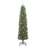 vidaXL Umestno božično drevo Zelena 210 cm PVC in Jeklo in Plastika | Shoptok.si