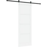 vidaXL Klizna vrata s okovom Bijela 83x232 cm Masivna drvena borovina | shoptok.hr