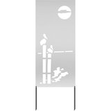  Privatnost u vrtu Rezbarija Srebrno 50 x 140 cm Pocinčani čelik | shoptok.hr