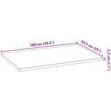 vidaXL Kuhinjska delovna plošča 100x63,5x2,7 cm trdna hrastovina | Shoptok.si