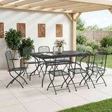  Vrtni set za objed 9 pcs Antracit 212 x 90 x 76 cm - 8-mjesta | shoptok.hr