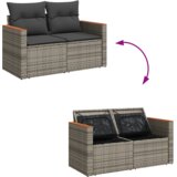vidaXL 11-dijelni vrtni sofa set s jastučićima i sivim poli ratanom | shoptok.hr