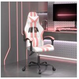  Gaming stol Bela in roza umetno usnje | Shoptok.si