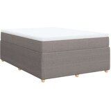 vidaXL Krevet s oprugama i madracem smeđesivi 140 x 190 cm od tkanine | shoptok.hr