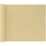 vidaXL Balkonsko platno bež 75x600 cm HDPE | Shoptok.si