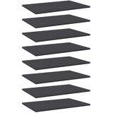 Police za knjige 8 kom sive 60 x 40 x 1,5 cm od iverice | shoptok.hr