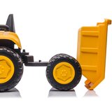 Lean_Toys Baterijski traktor z žlico in prikolico rumena | Shoptok.si