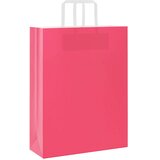  Papirnate vrećice 250 kom s ručkama ružičaste 32x12x42 cm | shoptok.hr