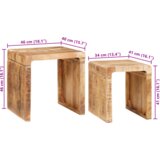 vidaXL Konec mize Rjava trden mangov les | Shoptok.si