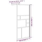 Pregrada za tuš 80 x 195 cm sa staklom ESG bijela | shoptok.hr