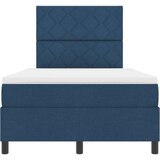vidaXL postelja s vzmetnico modra 120x200 cm tkanina, (22083783) | Shoptok.si