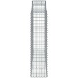 Obokane gabion košare 4 kosi 200x50x160/180 cm pocinkano železo | Shoptok.si