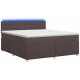  Boxspring krevet s madracem Tamno smeđa 180 x 200 cm Tkanina - Tamno smeđa 180 x 200 cm Dizajn linija | shoptok.hr