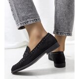 Gemre Black leather studded shoes Ishana | Shoptok.si
