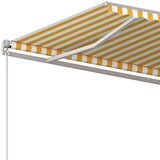  Ročno zložljiva tenda 400x350 cm rumena in bela, (20728589) | Shoptok.si