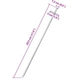  Klinovi za šator 24 kom 29,5 cm Ø 6 mm od pocinčanog čelika | shoptok.hr