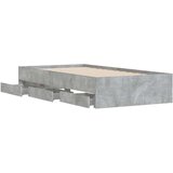 vidaXL Okvir kreveta s ladicama siva boja betona 75x190 cm drveni | shoptok.hr