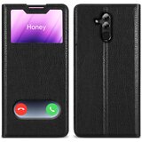 Cadorabo CATER Združljiv s Huawei v kometu Black - Zaščitni pokrov z magnetnim zapiranjem, stoječo funkcijo in 2 gledanjem oken, (20695065) | Shoptok.si