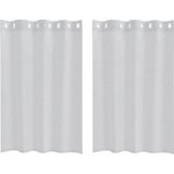 vidaXL Zavese z zavesami 2 pcs Svetlo siva 140 x 140 cm Poliester | Shoptok.si